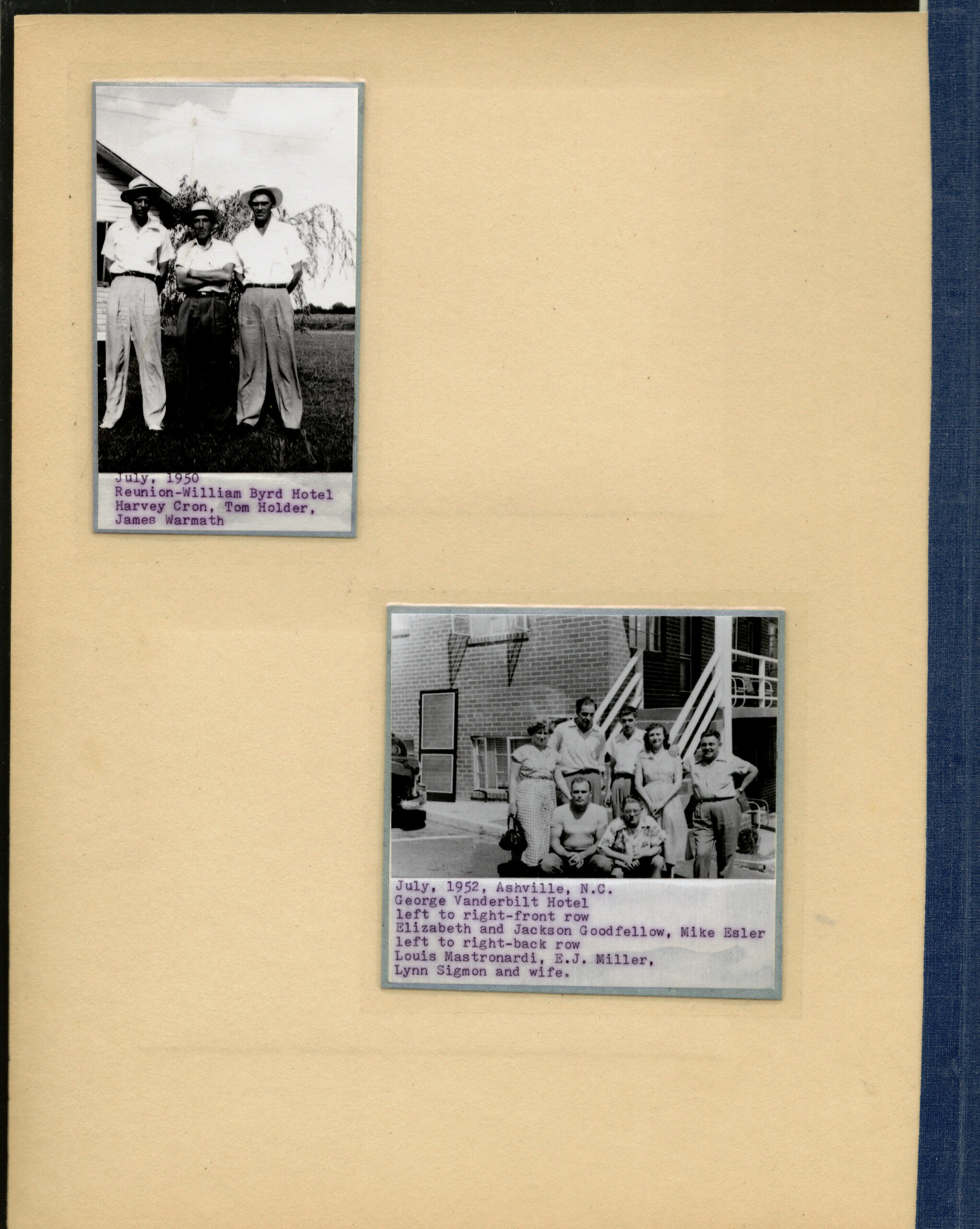 04 1950 Richmond, VA & 06 1952 Asheville, NC